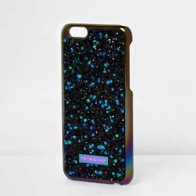 Skinny Dip black bug glitter iPhone 6 case